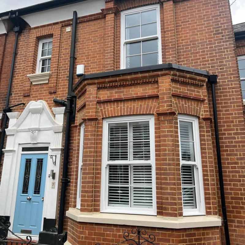 A Victorian terrace in Cheshire after undergoing brick cleaning and repointing