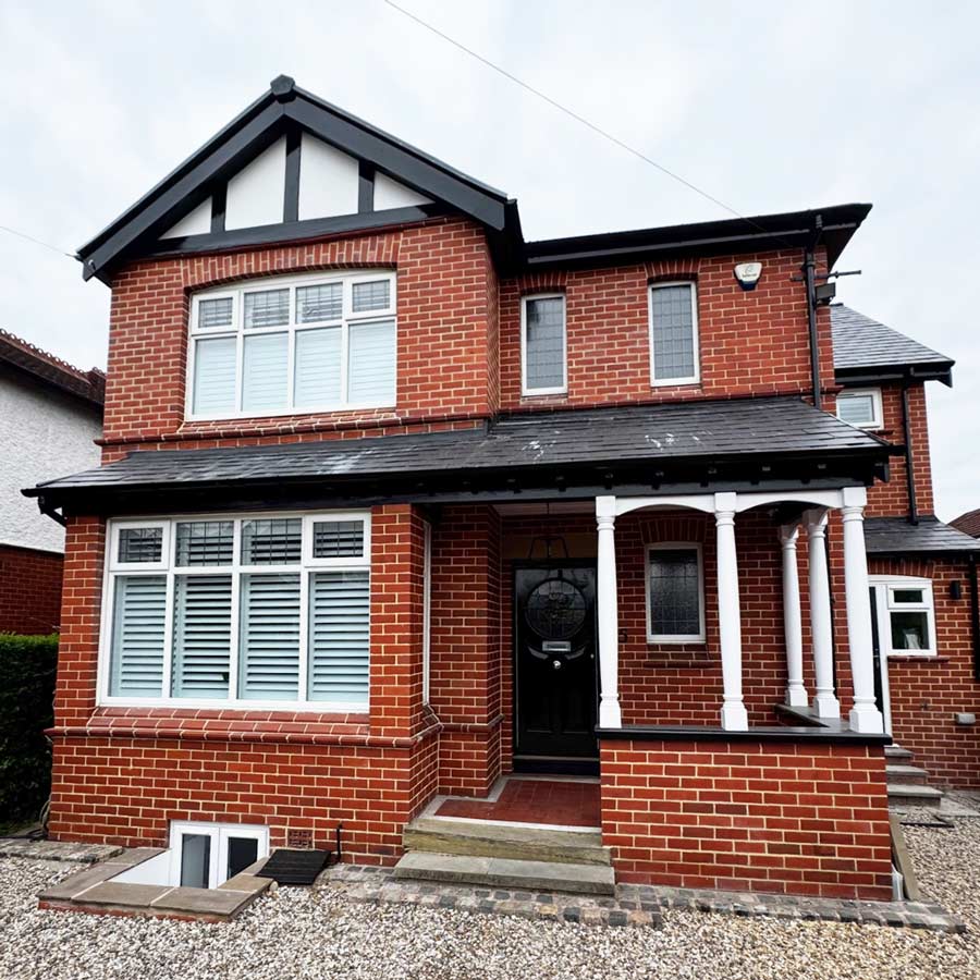 A large detached property in Hale, Altrincham after complete repointing in lime mortar by Unique Pointing