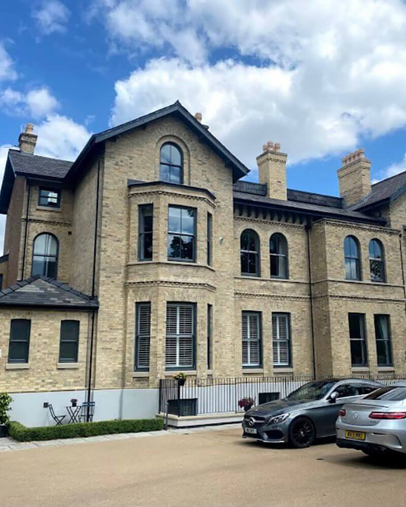 Brick restoration, cleaning and lime mortar repointing and mortar colour matching completed on yellow/buff brickwork on a Victorian Villa at Green Walk, Bowdon, WA14